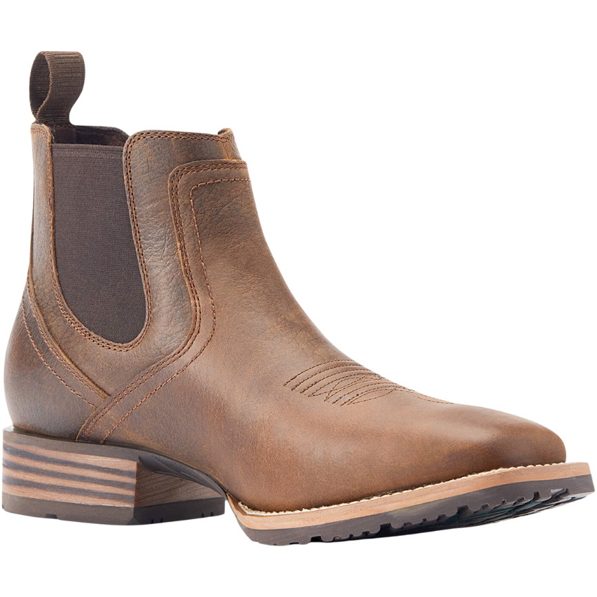 2025 Ariat Mens Hybrid Low Boy Wide Square Toe Chelsea Boot 10044555 - Old Earth